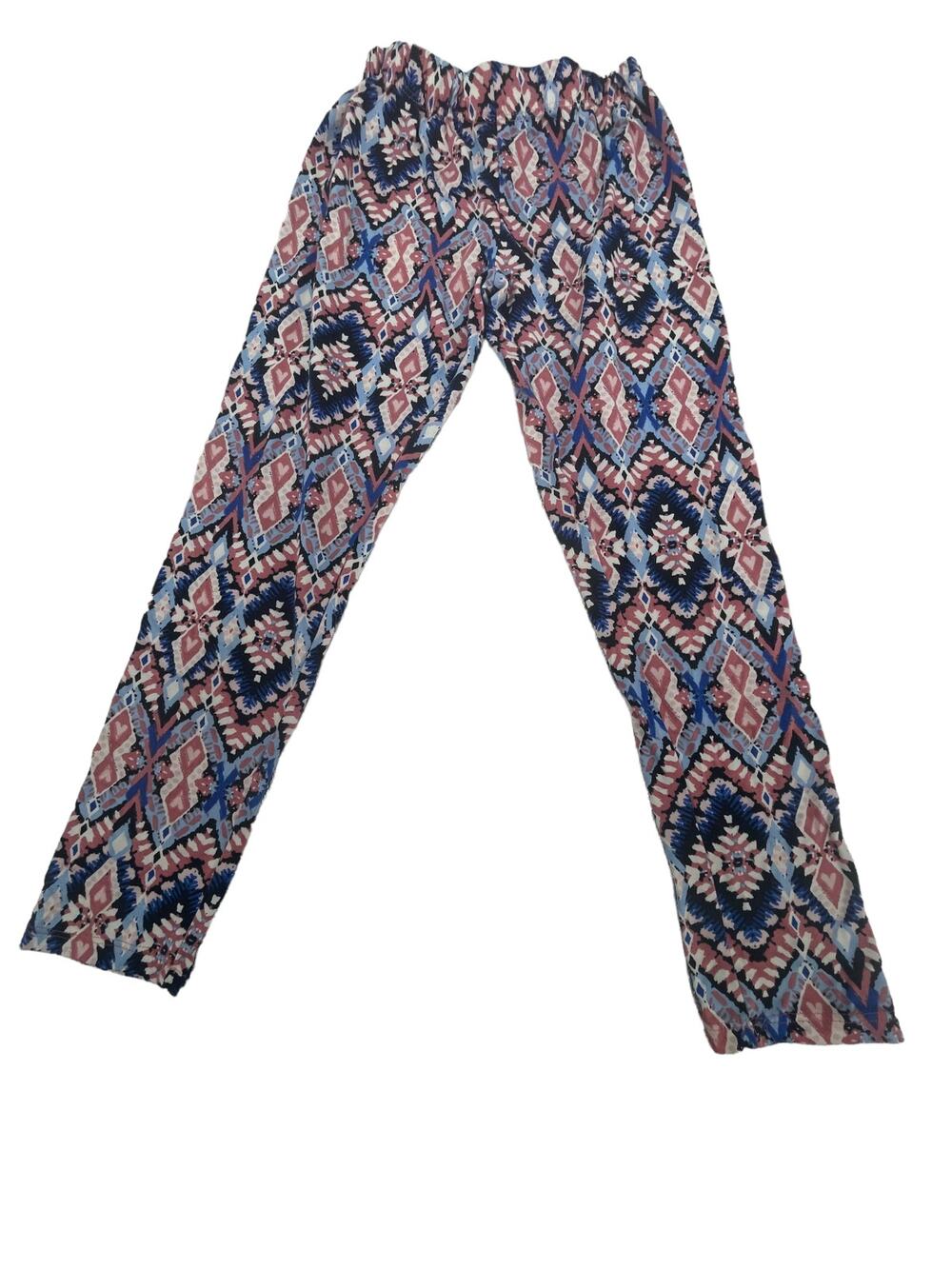 Girls Multicolored Print Athletic Pull-On Leggings Youth Size Medium 10/12